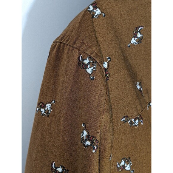 Vintage Orvis Horse Button Up Women's Sz 14 XL Brown Equestrian Western Cowgirl - Picture 9 of 13